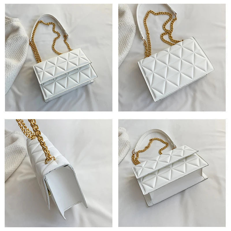 Luxury quilted crossbody bag with gold chain – chic and versatile everyday style