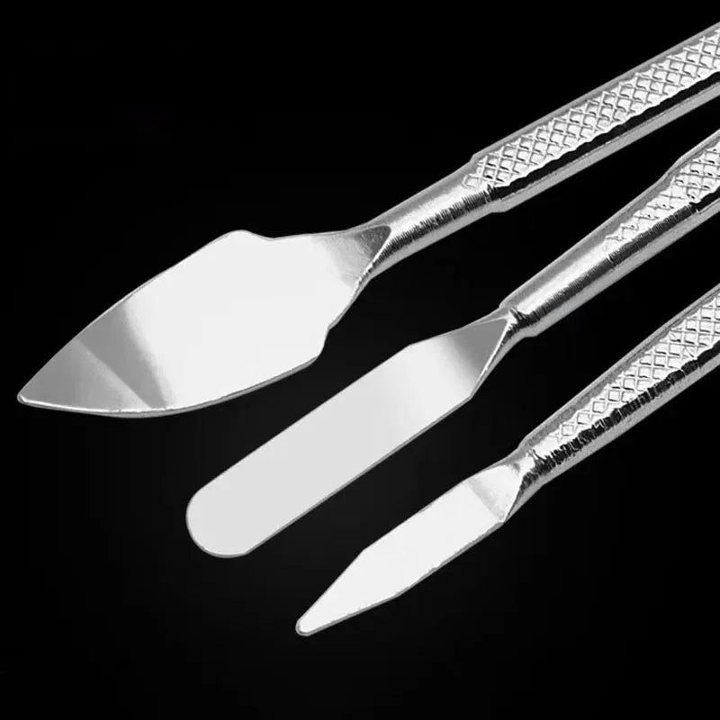 3PCS Repair Opening Pry Hand Tool Kit Blade Smart Phone Tablet PC Metal Spudger Disassemble Tools Set