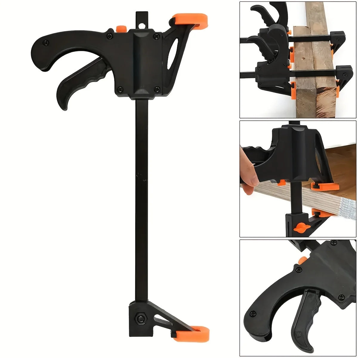 12 Inch Bar Clamps for Woodworking, Quick Grip Clamps Trigger Clamp One Handed Ratchet Clamp, Mini Small Bar Clamp for Craft