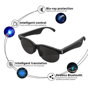 Smart Bluetooth Audio Glasses – Music, Calls & Style in One | Open-Ear Sound, UV Protection & Wireless Freedom