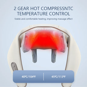 Foreverlily 26W Wireless Neck and Shoulder Massager | Heated Deep Tissue Relief